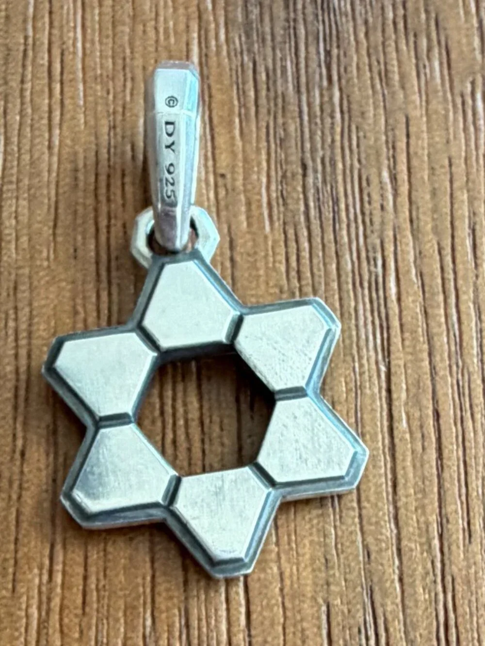 DAVID YURMAN STERLING SILVER 925 DECO STAR OF DAVID PENDANT